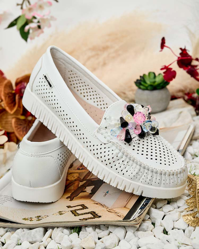 Royalfashion Mocasini traforați cu mărgele pentru femei Nasfali
