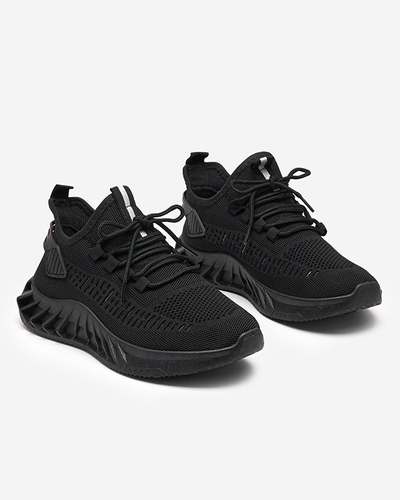 Pantofi sport de damă țesuți negri Shann - Încălțăminte