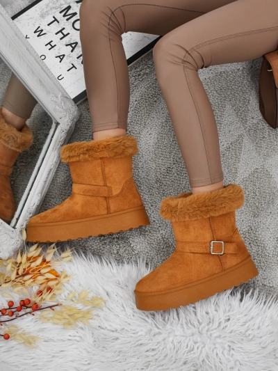 Royalfashion Krótkie buty a'la śniegowce damskie Myrelle