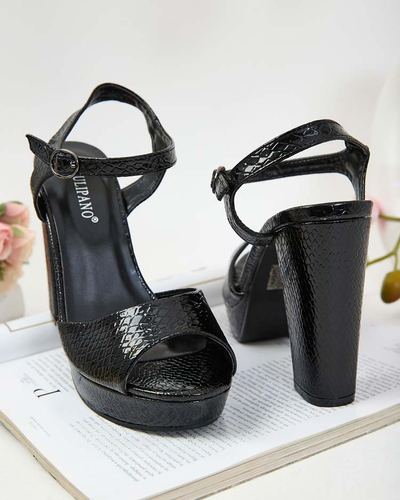 Royalfashion Sandale de damă lăcuite pe post de montură Vagasse