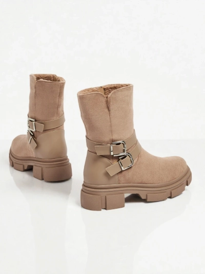 Botine înalte de damă din piele ecologică întoarsă Callire