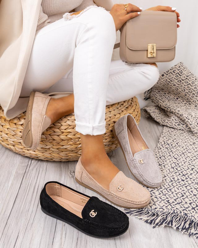 Mocasini de dama negre cu strasuri Endirmo - Incaltaminte