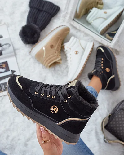 Royalfashion Adidași încălțați pentru femei cu blană Casill