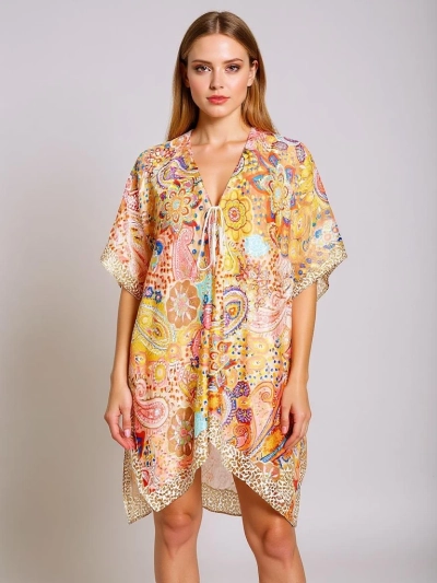 Pareo Afrodyta Royalfashion – koloryengi plazhaki sukni e V-dekòlteya