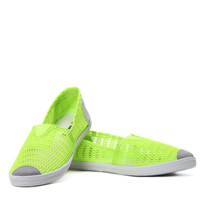 Zielono- neonowe slip on Donna- Obuwie