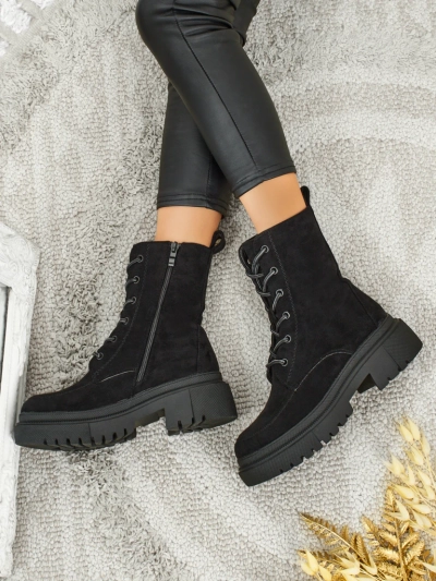 Botine workery dama din piele ecologică întoarsă Velisse