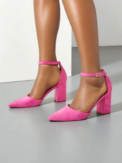Royalfashion Pantofi cu toc pentru femei din eco-suede Caldeno