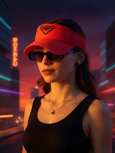 Royalfashion Șapcă Neon Glow Sun Visor