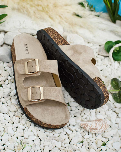 Royalfashion Șlapi de damă cu catarame Foumy