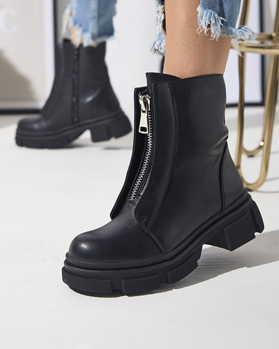 OUTLET Cizme înalte negre izolate pentru femei Slovys- Footwear