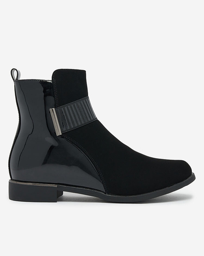 Royalfashion Cizme de damă negre mate Reperra