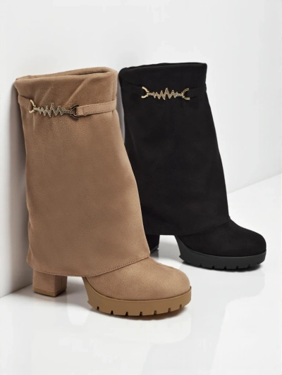 Botki Flora Maro Deschis Elegante de Toamnă