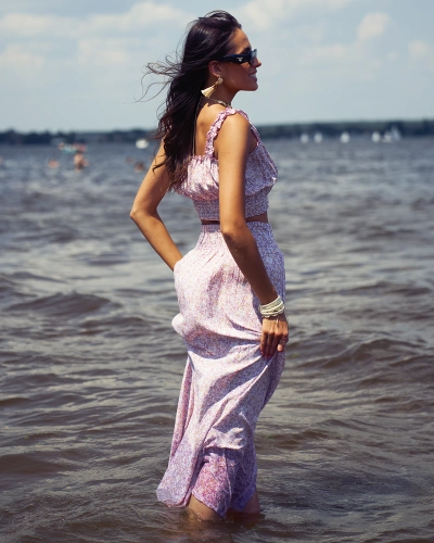 Royalfashion Set floral roz pentru femei