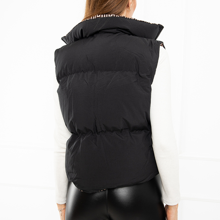 Vestă scurtă neagră de damă - Îmbrăcăminte