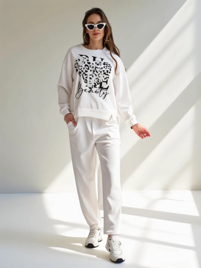 Royalfashion Set de viscoză pentru femei cu imprimeu