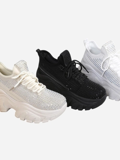 Royalfashion Pantofi sport pentru femei cu strasuri Blysco
