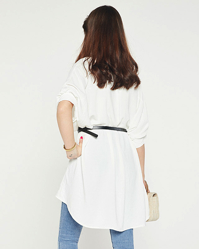 Cămașă tunică albă de damă - Îmbrăcăminte