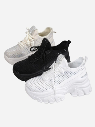 Royalfashion Adidași sportivi pentru femei cu strasuri Blysco