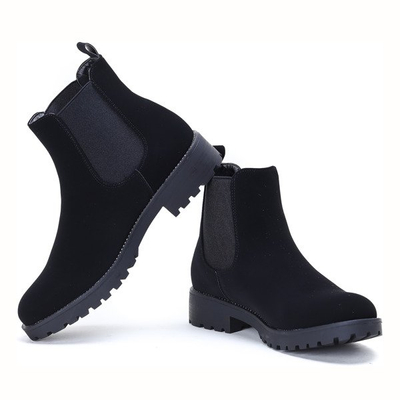 Czarne, klasyczne botki Dream - Obuwie