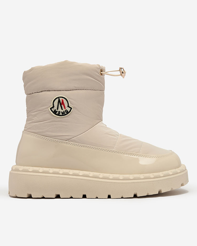 Royalfashion Cizme de zăpadă slip-on pentru femei de culoare crem Ireda