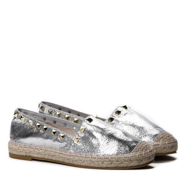 Srebrne espadryle - Obuwie