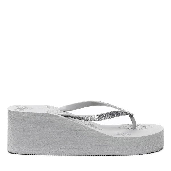 Szare, piankowe japonki - Obuwie