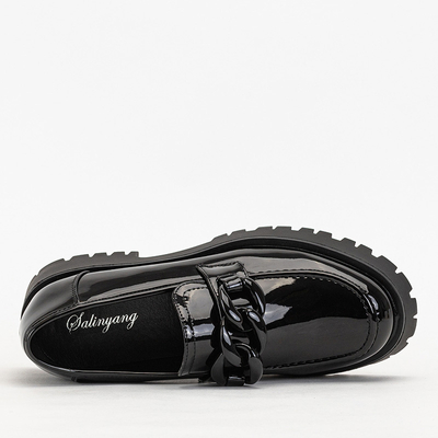 Pantofi dama lacuiti negri cu lant Retisi - Incaltaminte