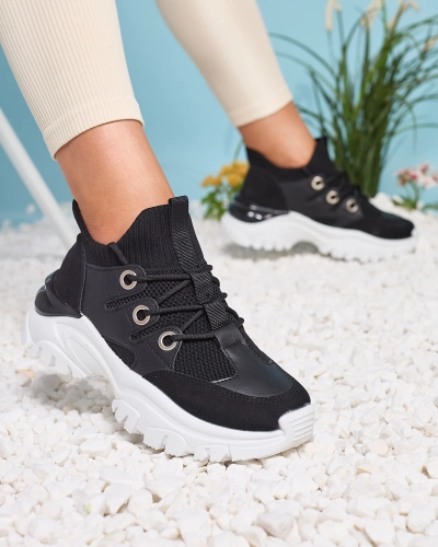 Adidași sport de damă de culoare neagră Hasola- Footwear