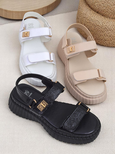 Royalfashion Sandale de damă pe talpă mai groasă Aganda