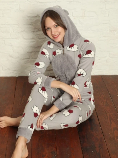 Royalfashion Pijama cu un singur articol pentru femei