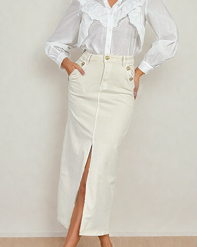 Royalfashion Fustă pentru femei din denim