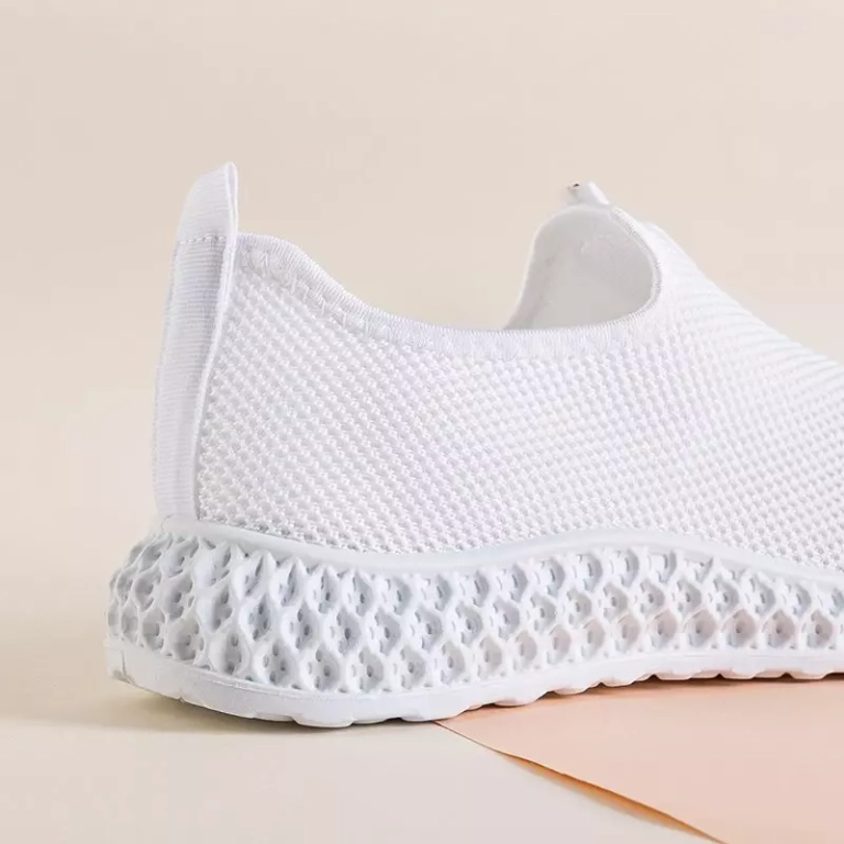 OUTLET Pantofi sport alunecați albi Bruna - Încălțăminte