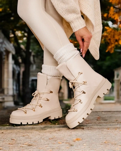 Bocanci de zapada cu siret Royalfashion pentru femei Lorii