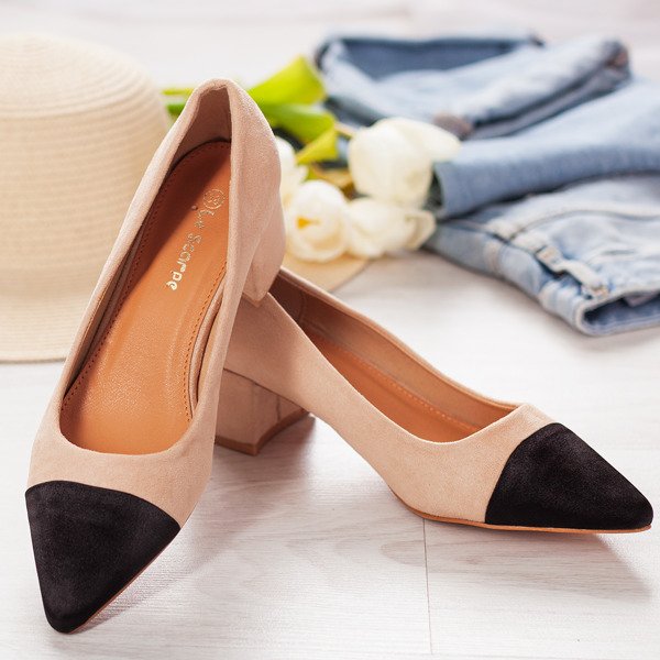 Pompele bej pe o coloană joasă Massikina - Încălțăminte