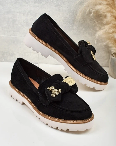 Nero Elegante Mocasini din Piele Ecologică
