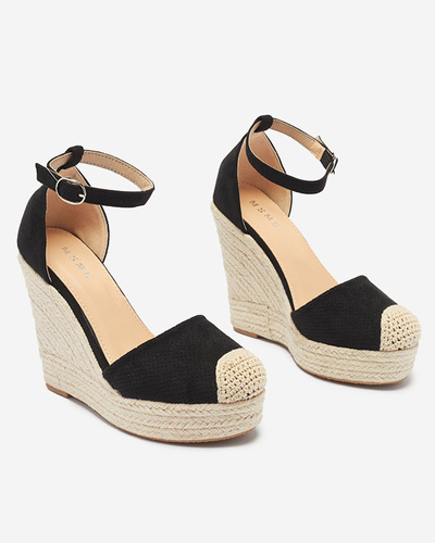 Royalfashion Sandale cu platformă Meylasi negru pentru femei