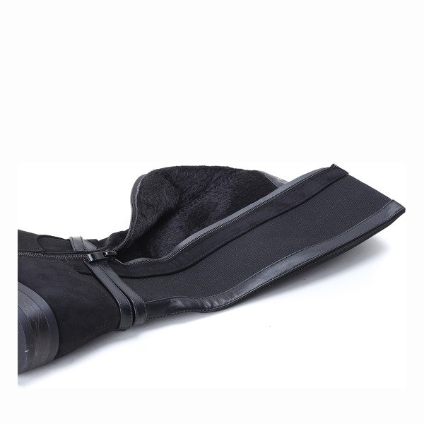 Czarne kozaki ze sprzączką Ida- Obuwie