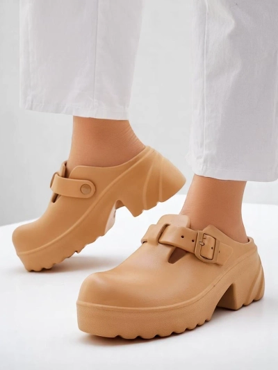 Sandale cu toc din cauciuc pentru femei Royalfashion Voxones