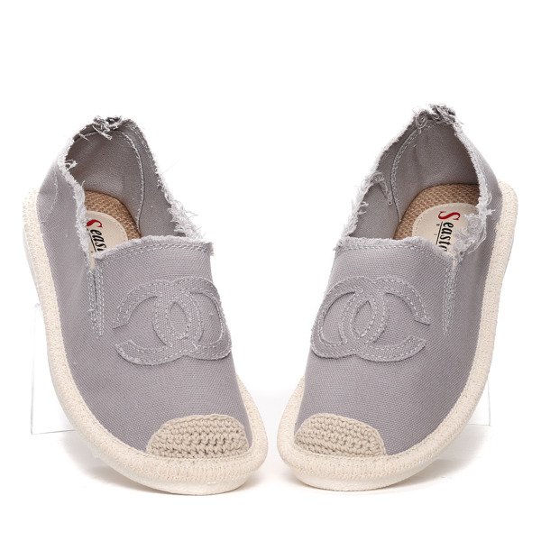 Szare espadryle - Obuwie