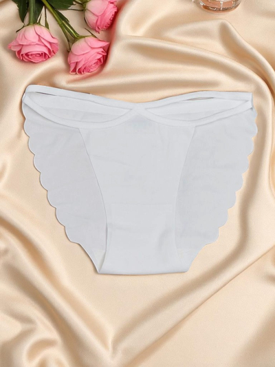 Royalfashion Chiloți bikini decupați cu laser pentru femei, cu bretele decorative Edge Chic