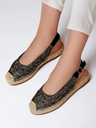 Royalfashion Espadrile de damă cu broderie decorativă