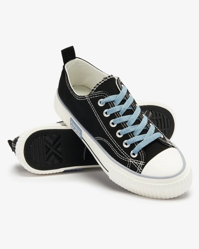 Adidași cu șiret pentru femei negri Tasabba- Footwear