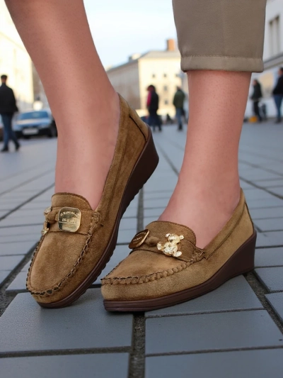 Royalfashion Mocasini femei pe toc mic Mollan