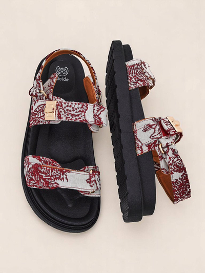 Royalfashion Sandale dama cu imprimeu Aloe
