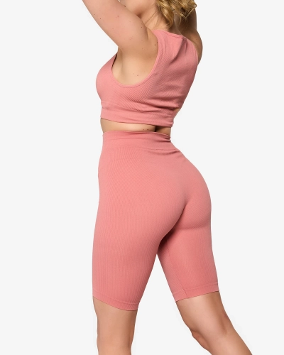 Set sport cu dungi pentru femei Coral - Îmbrăcăminte