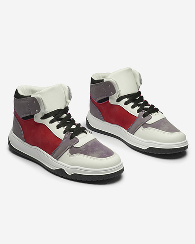 Adidași sport pentru femei, în alb și roșu Aopp- Footwear