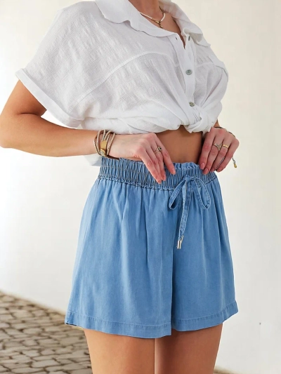 Royalfashion Ba shorts scurte din bumbac pentru femei a'la denim
