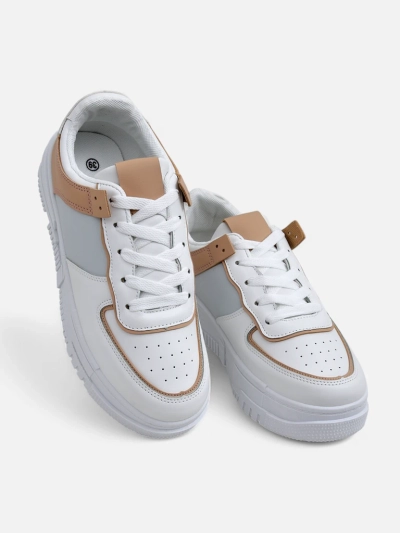 Sneakers damă Aristea Azzurro din piele ecologică cu talpă plată de 4 cm