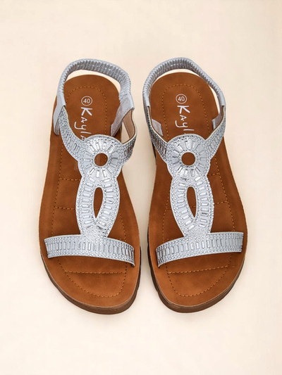 Royalfashion Sandale dama cu barete decorative Ava Shine