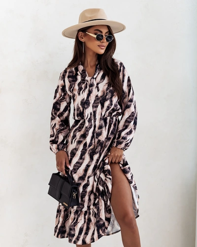 Rochie midi Royalfashion pentru femei cu imprimeu